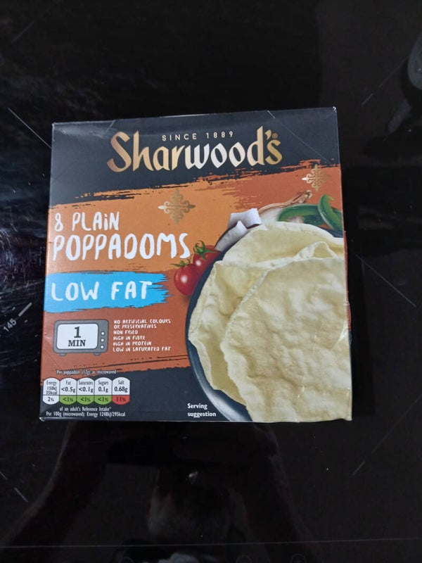 plain poppadoms x8