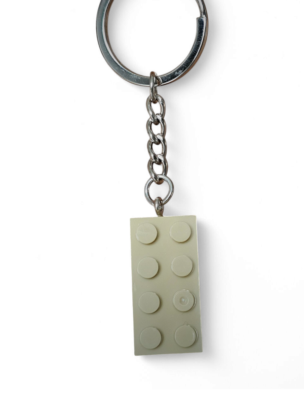 Legosteen créme sleutelhanger