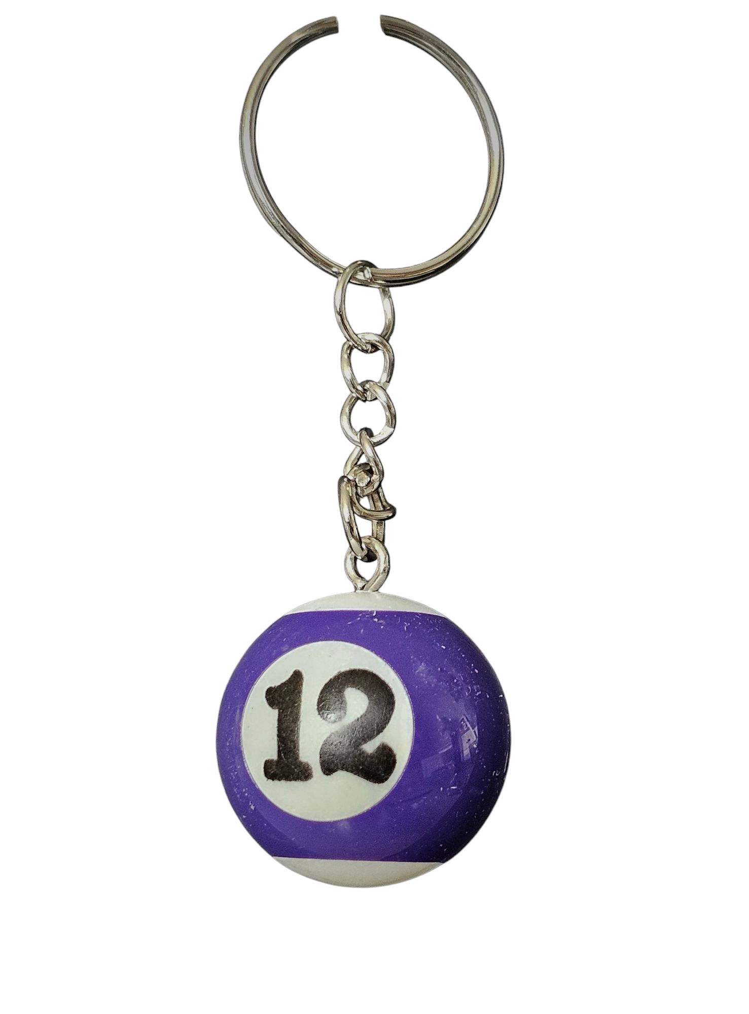 Poolbal nummer 12 sleutelhanger