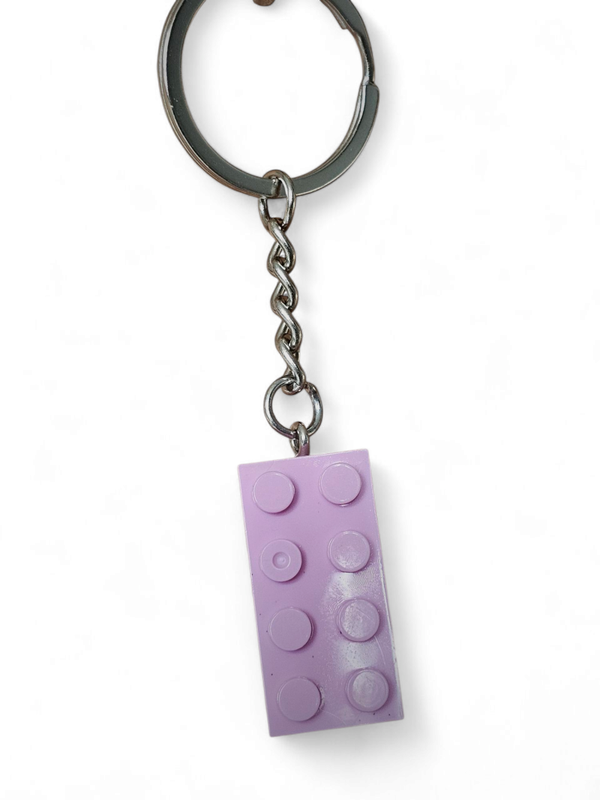 Legosteen rose sleutelhanger