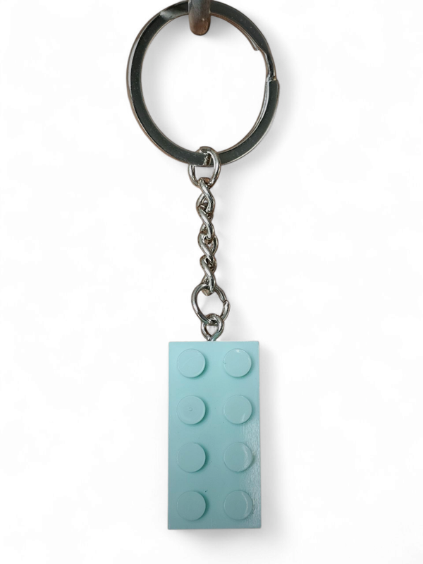 Legosteen zee blauw sleutelhanger