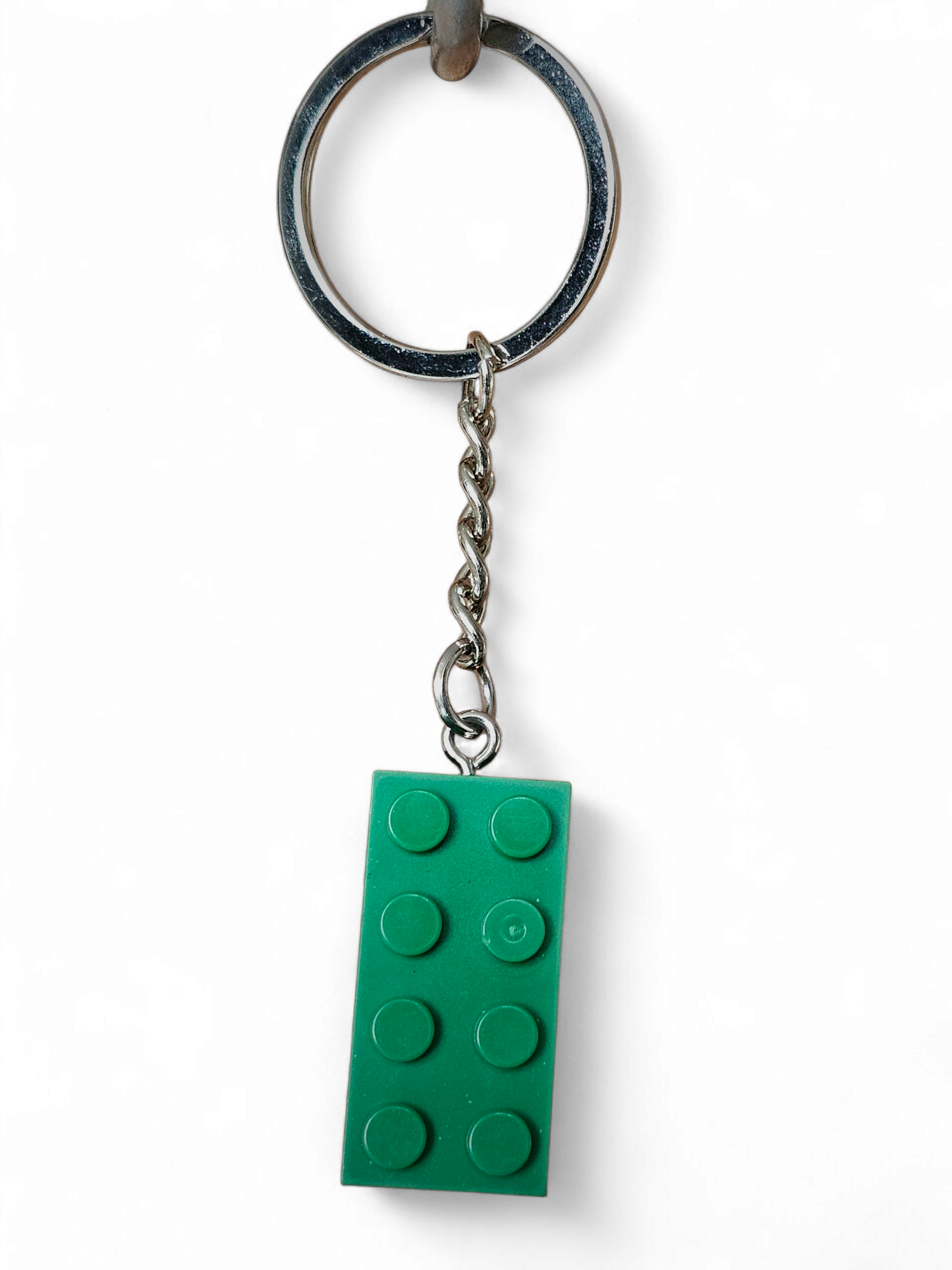 Legosteen groen sleutelhanger