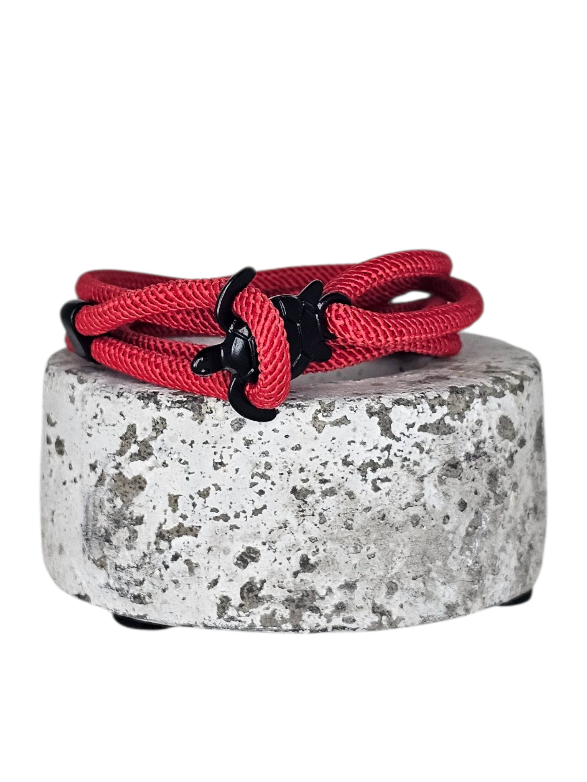 Heren armband schildpad rood