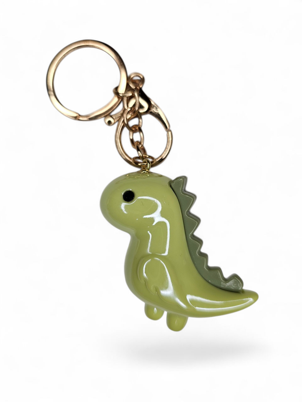 Dinosaurus groen sleutelhanger