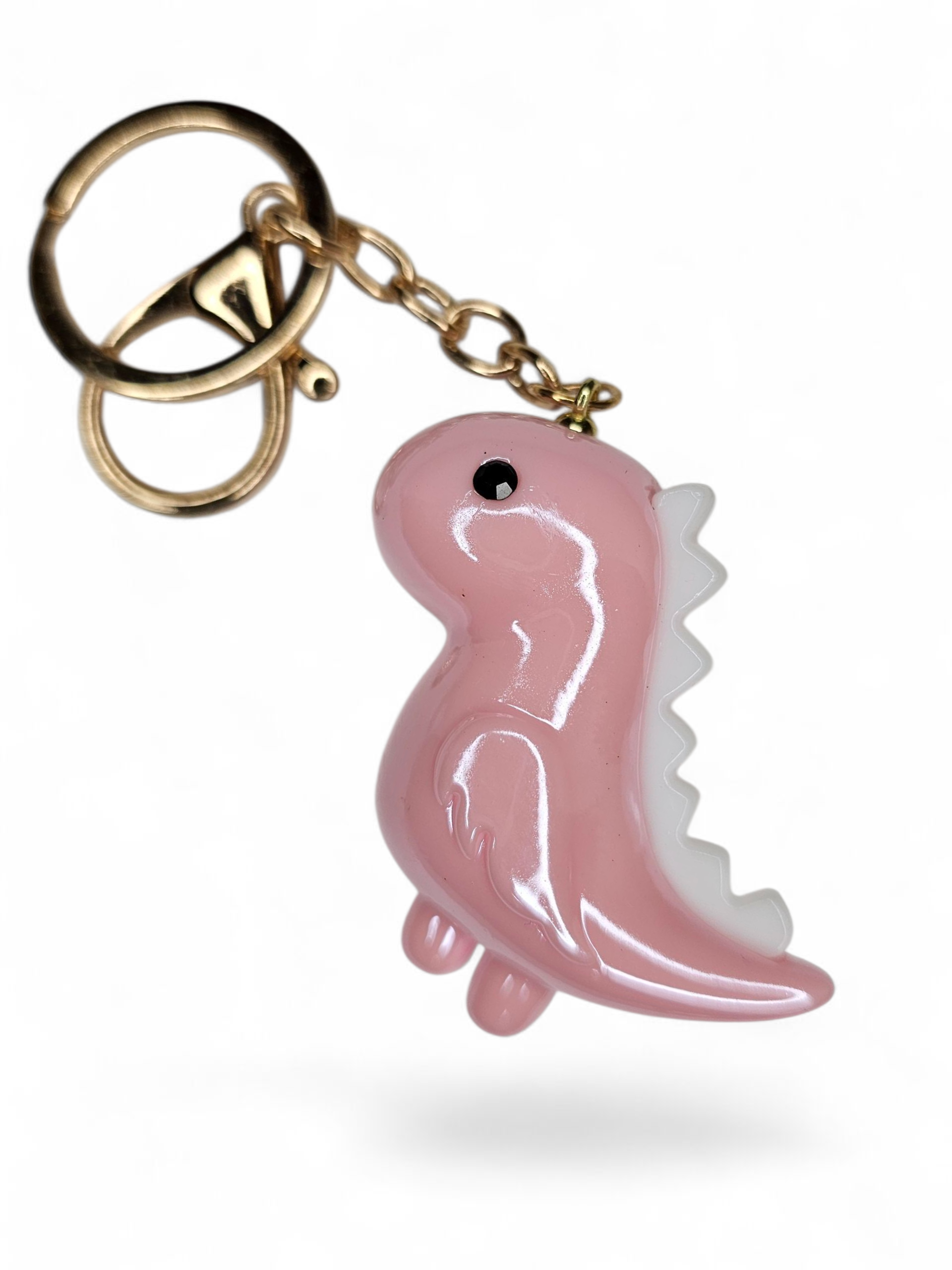 Dinosaurus roze sleutelhanger