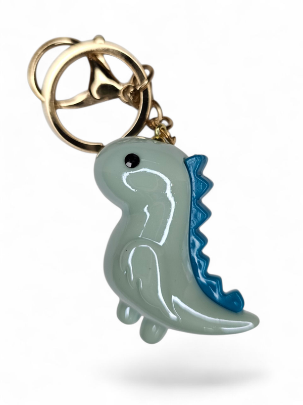 Dinosaurus blauw sleutelhanger