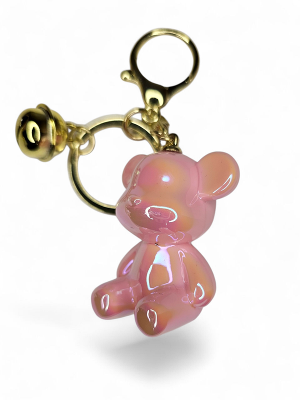 Beer roze sleutelhanger