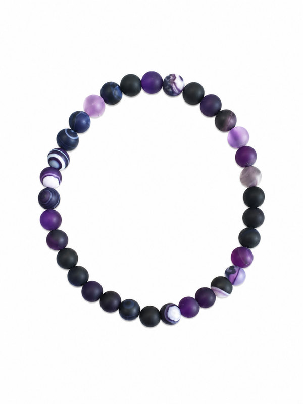Bracelet Agate mat violette
