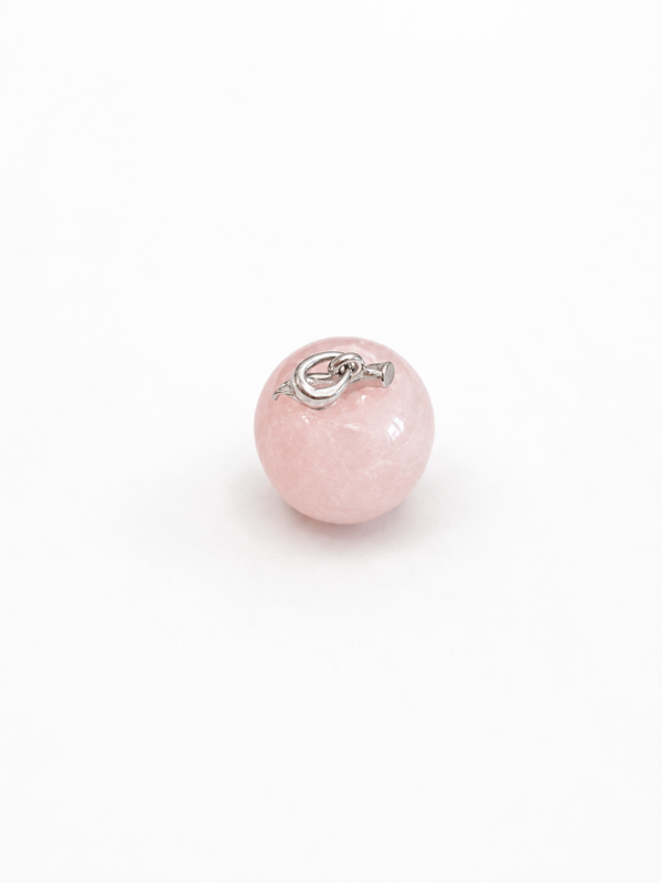 Figurine/ pendentif Pomme Quartz rose