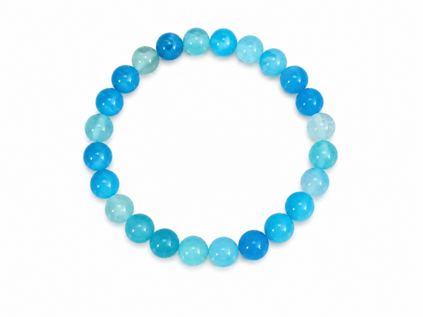 Bracelet Agate bleue claire