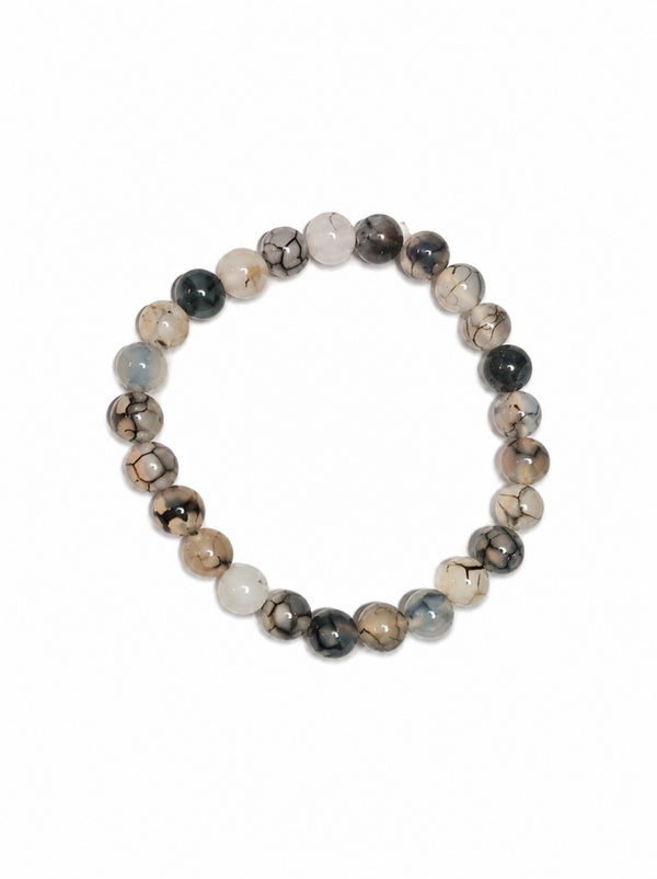 Bracelet Agate Veine de Dragon cafe