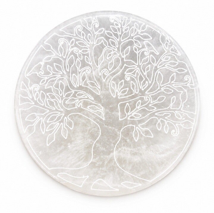 Plaque de rechargement Sélenite Arbre de vie