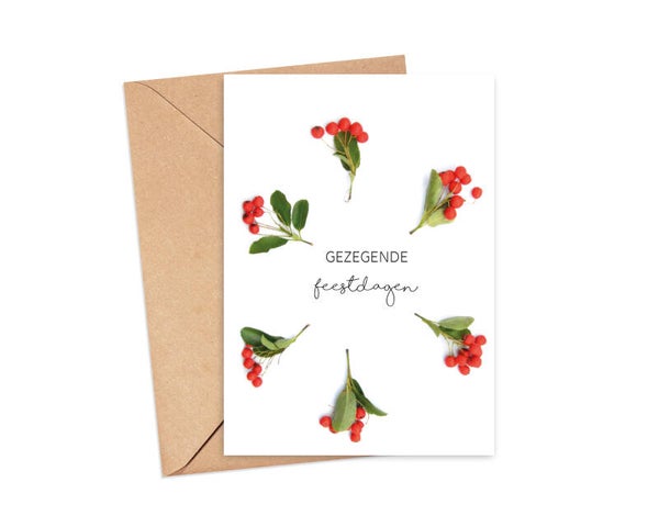Gezegende feestdagen - Kerstkaart