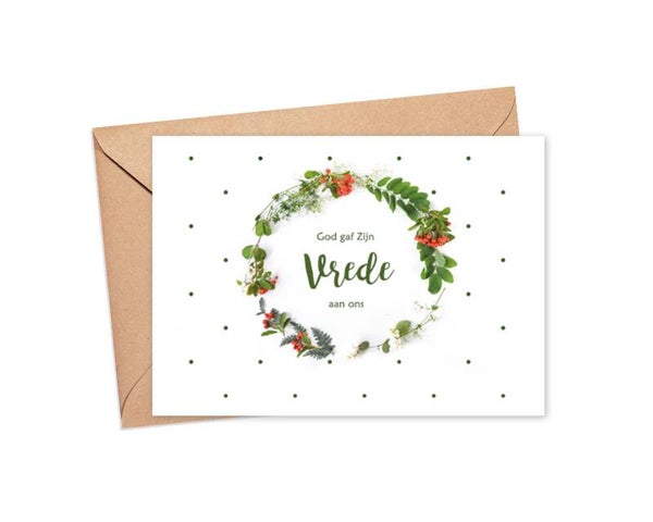 God gaf Zijn vrede aan ons - Kerstkaart