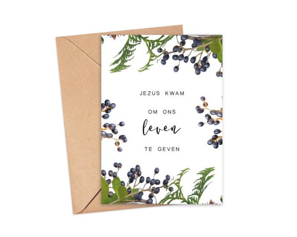 Jezus kwam om ons leven te geven - Kerstkaart