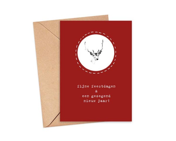 Fijne feestdag en een gezegend nieuw jaar - Kerstkaar