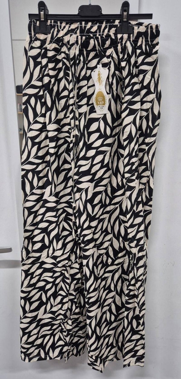 Broek bladeren zwart