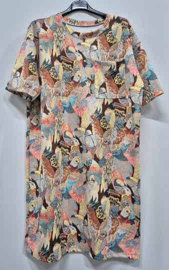 Jurk vogels geel (36-42)