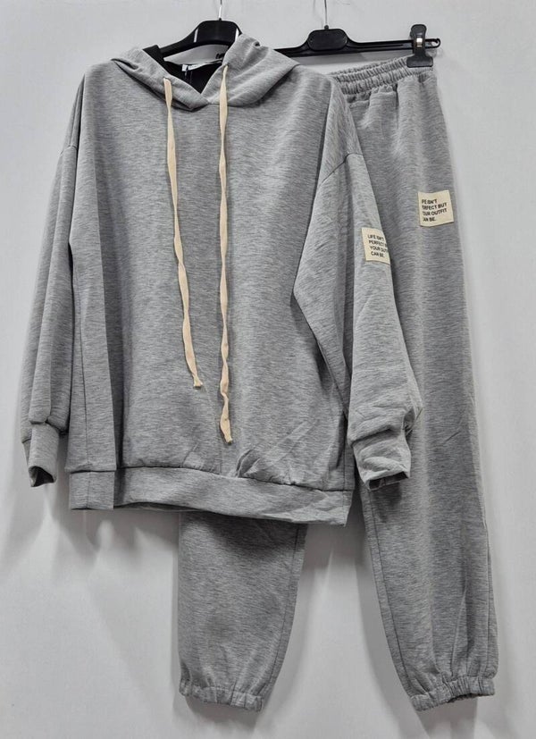 Perfect set hoodie grijs