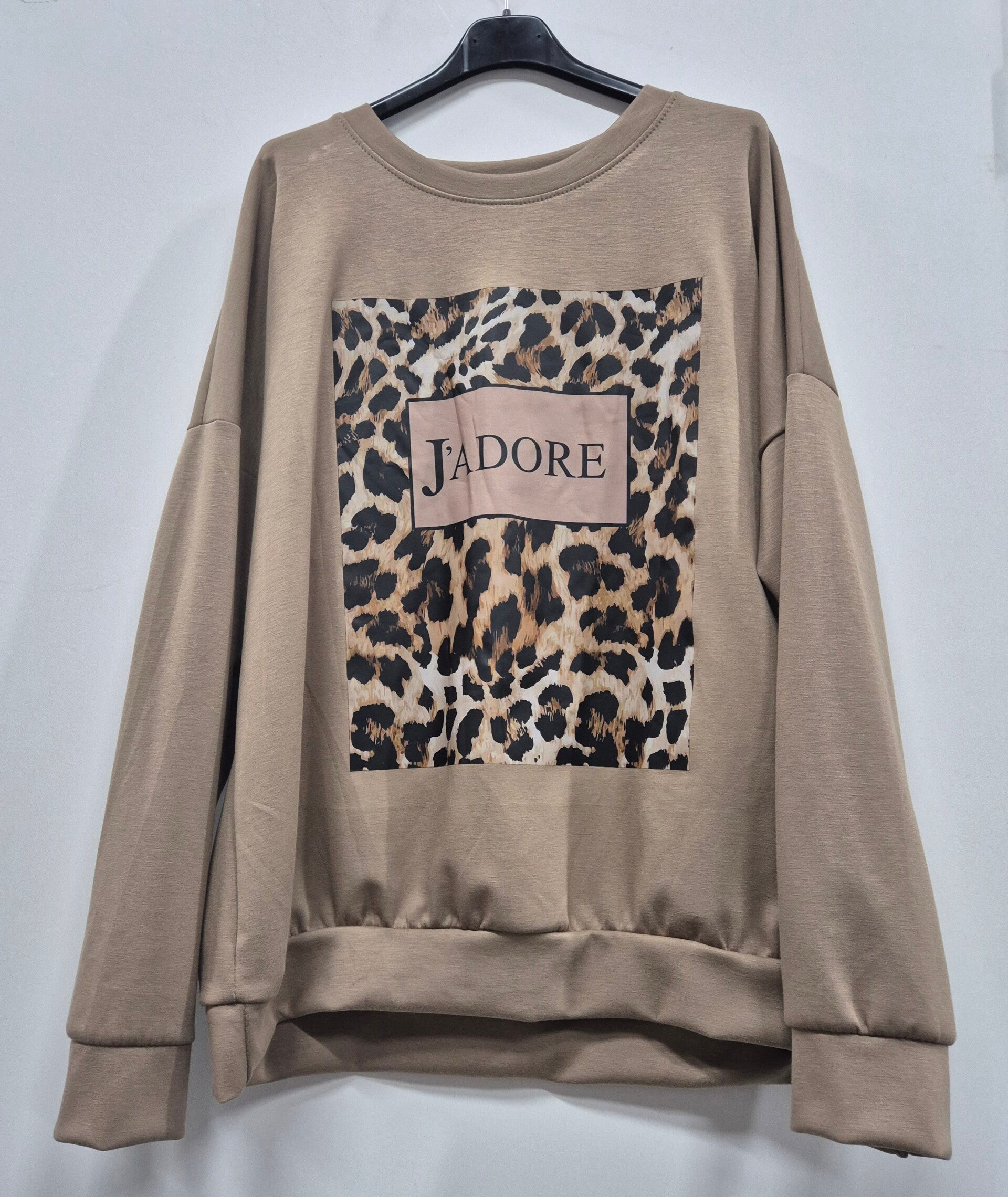 Sweater J'adore taupe (36-44)