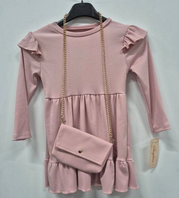 Jurkje met tasje roze
