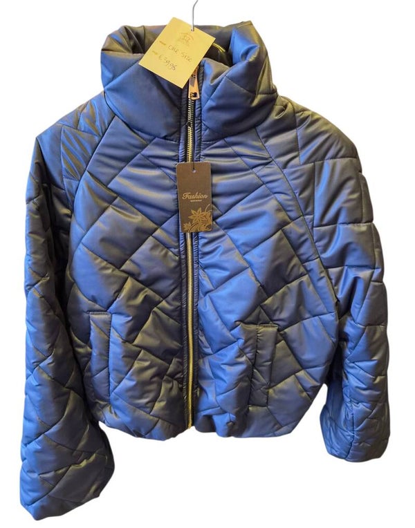 Pufferjacket blauw (36-42)