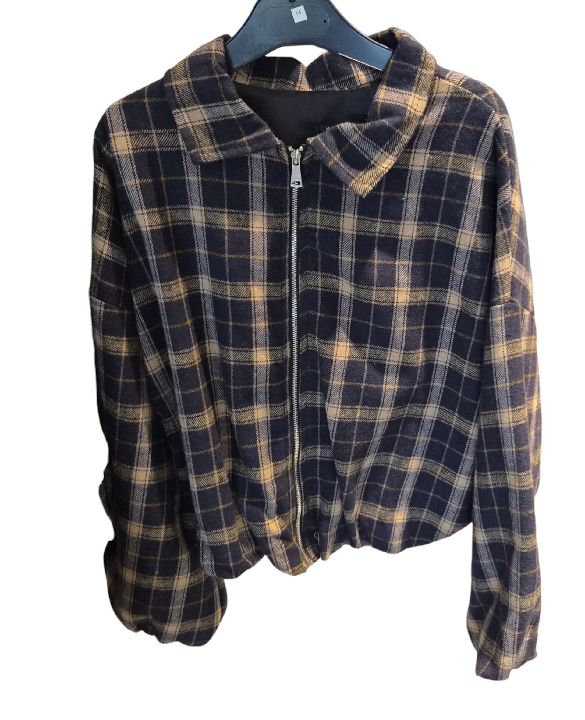 Bomberjack geruit blauw