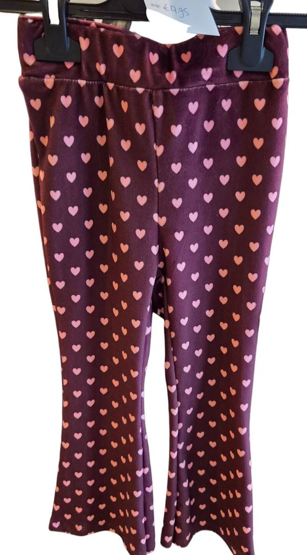 Flairbroek velours hartjes