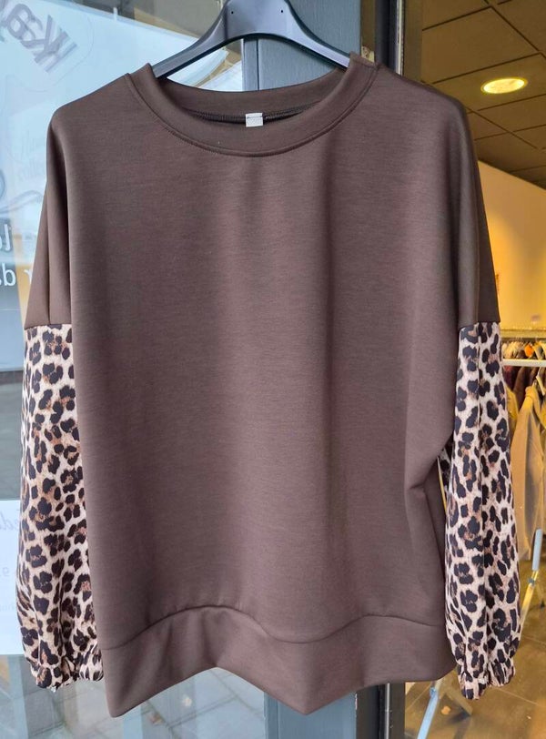 Sweater pantermouw bruin (36-42)