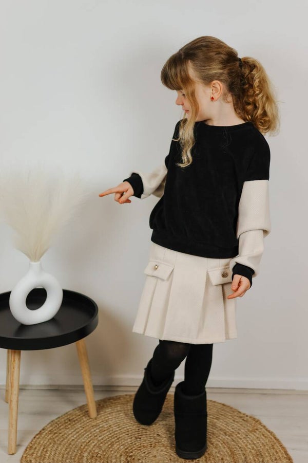 Setje broekrok en top beige
