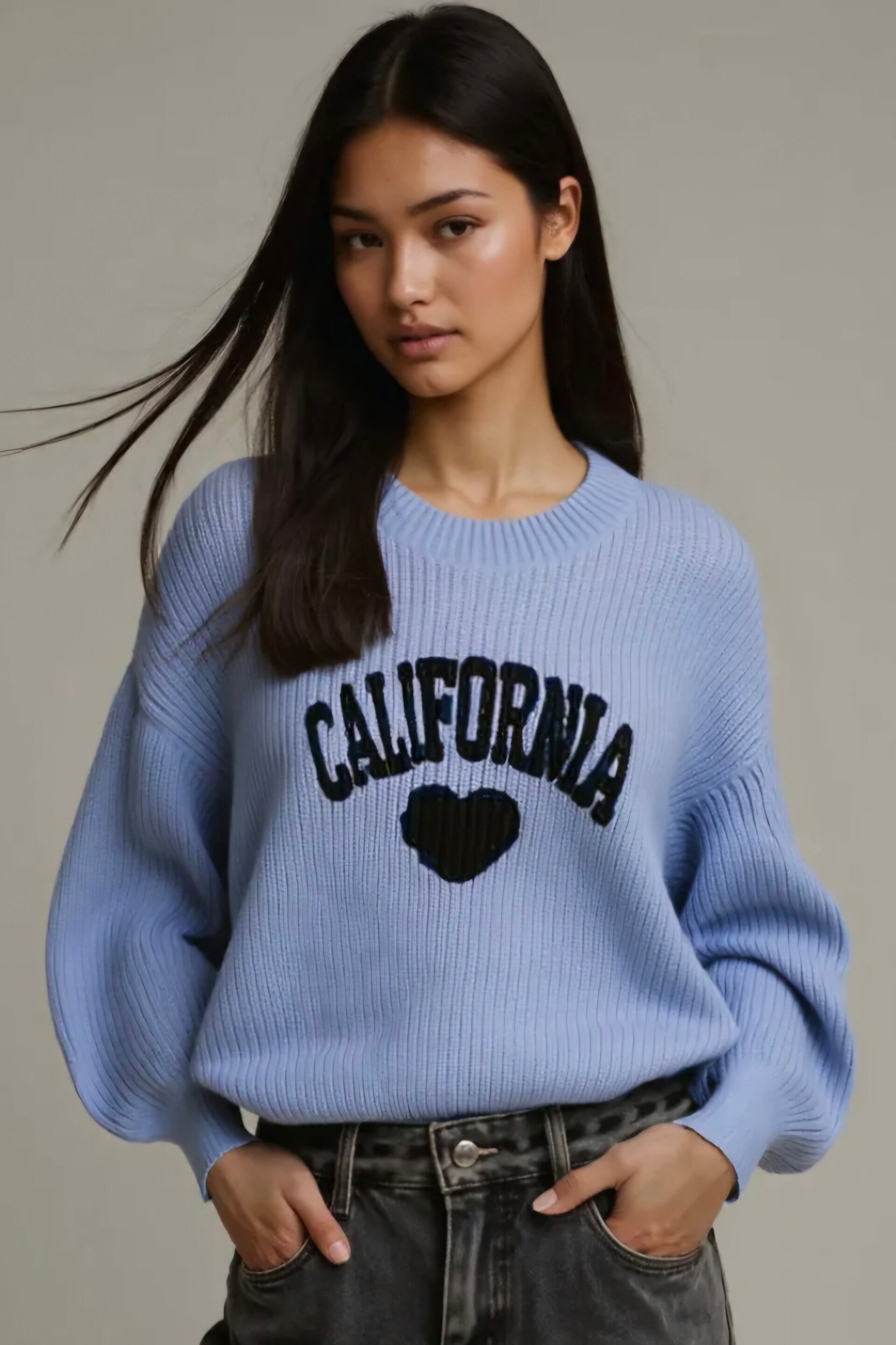 Trui California blauw (34-42)