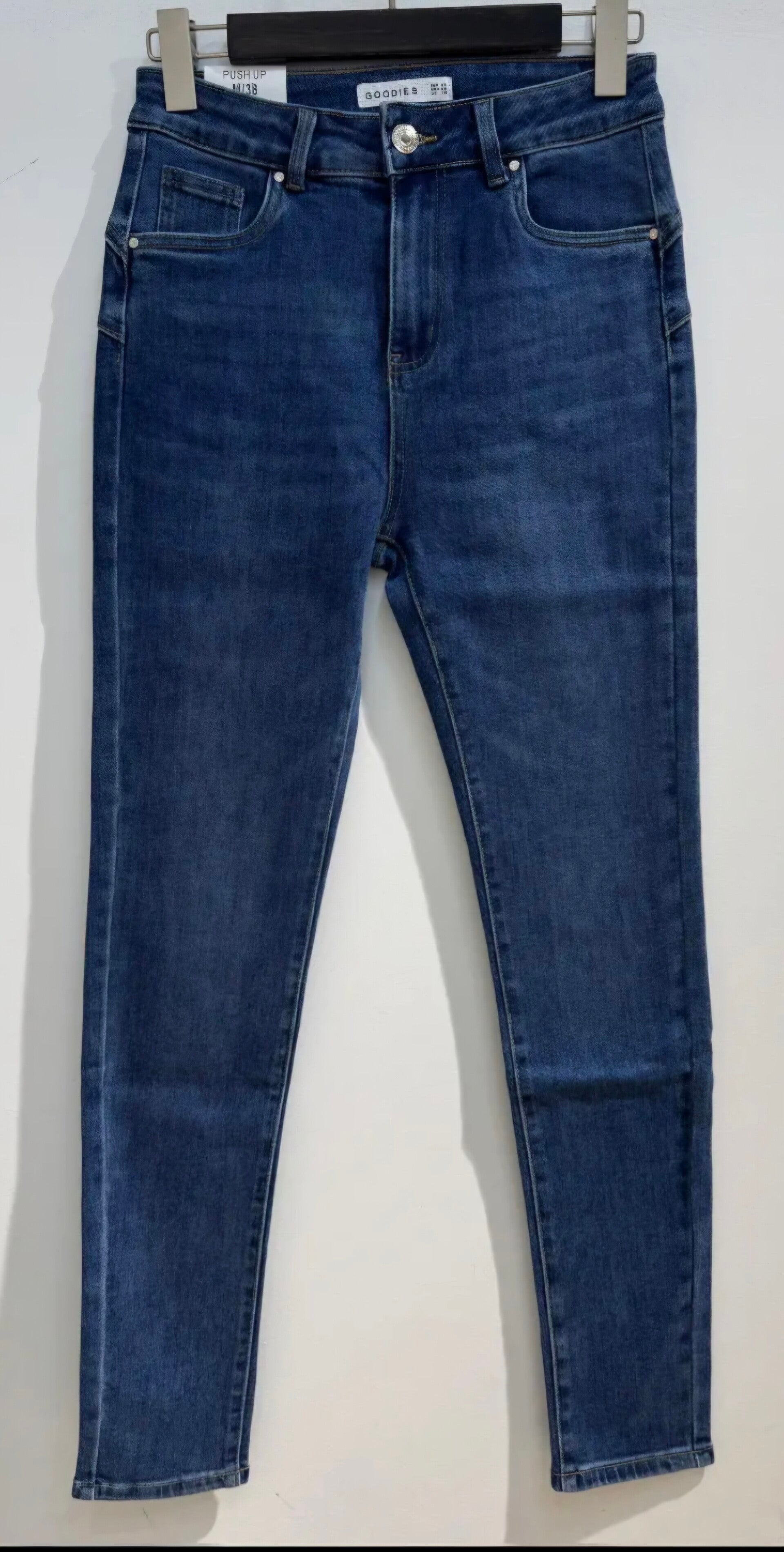 Goodies skinny push up blauw (36-44)