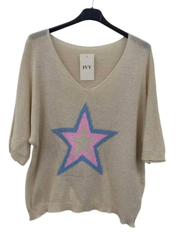 Top ster beige (36-44)