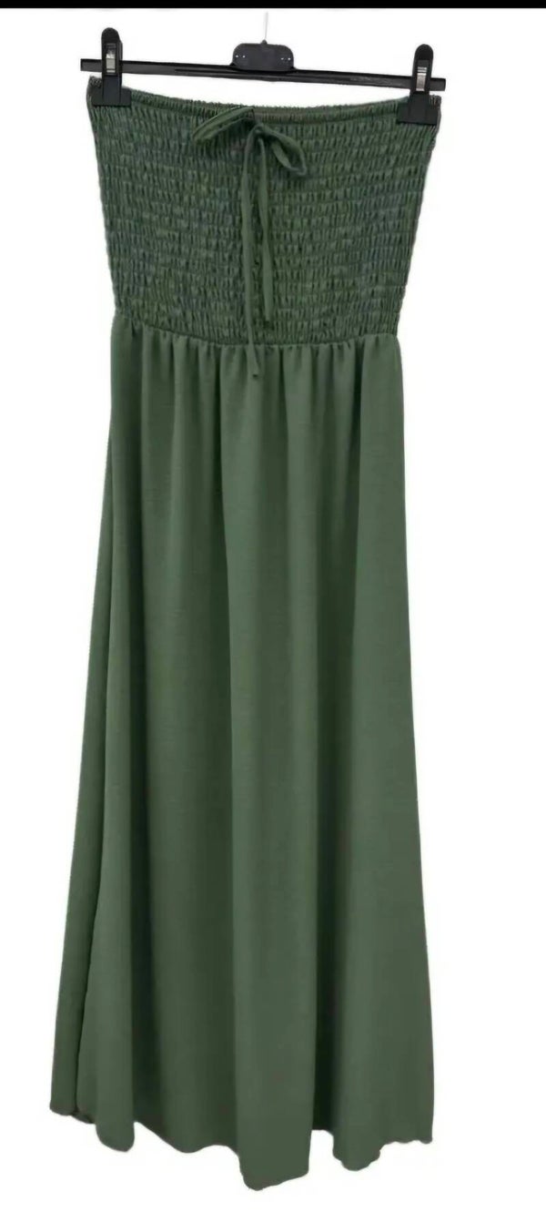 Jurk strapless army (34-42)