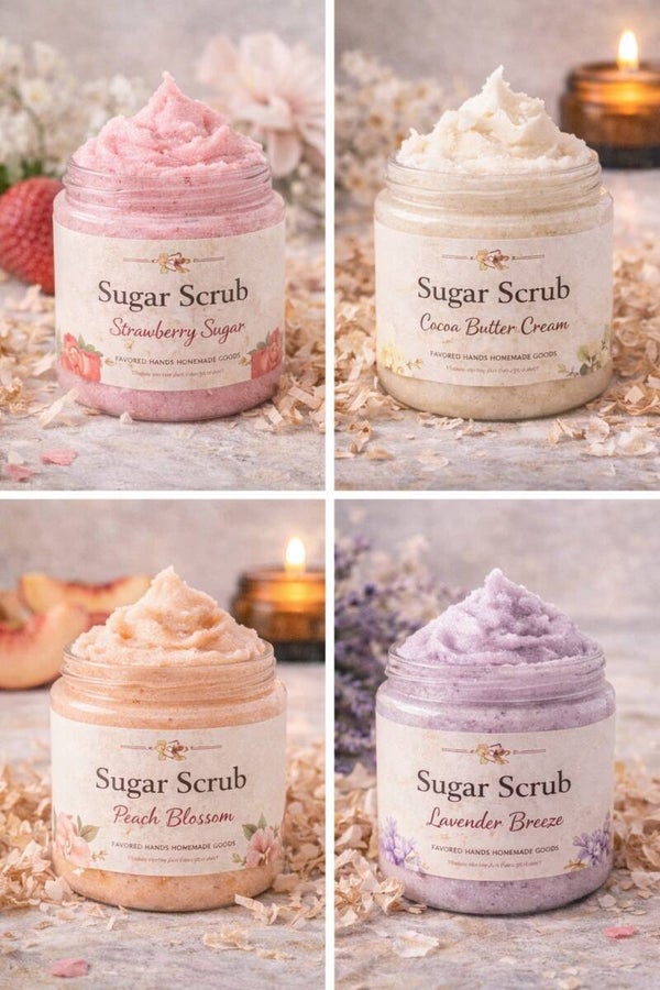 Whipped Sugar Scrubs