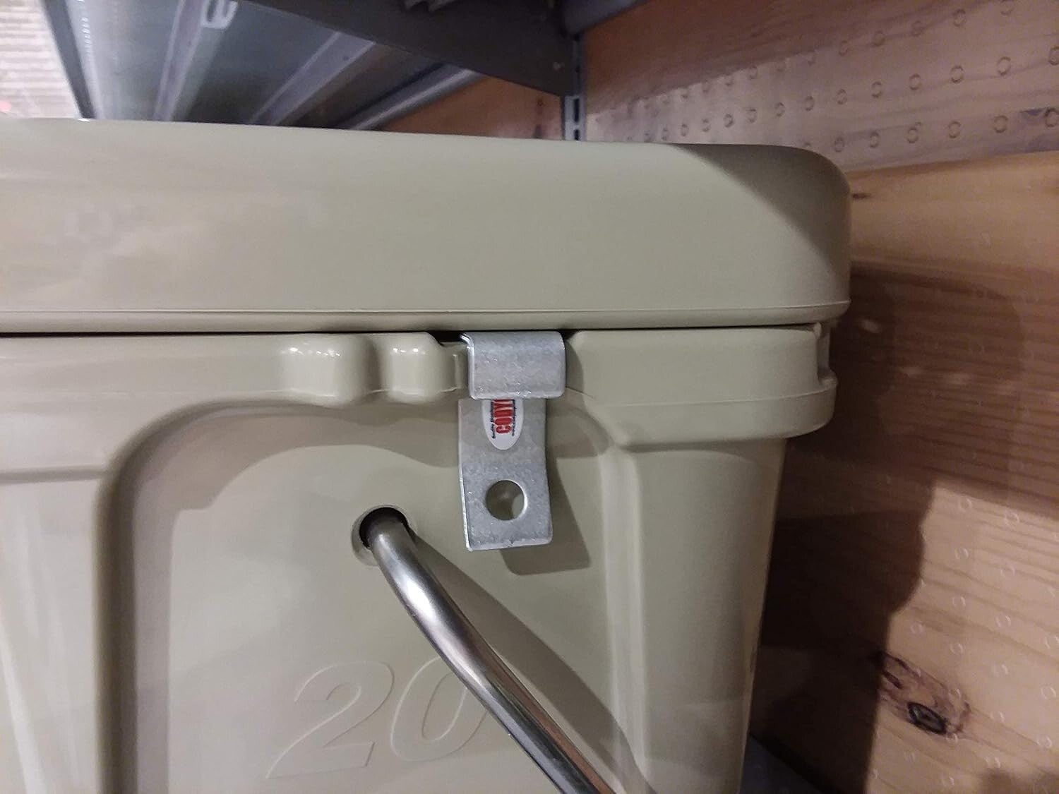 Cooler Lock Compatible with YETI Roadie Hard Ice Chests Secure Heavy Duty Locking Bracket for Ultimate Cooler Protection, CodyCo Aluminum Overbend Bracket & 3 Ft Lock Cable
