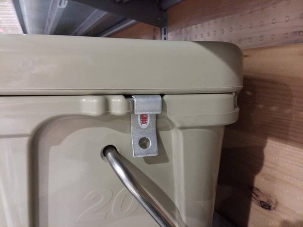 Cooler Lock Compatible with YETI Roadie Hard Ice Chests Secure Heavy Duty Locking Bracket for Ultimate Cooler Protection, CodyCo Aluminum Overbend Bracket & 3 Ft Lock Cable