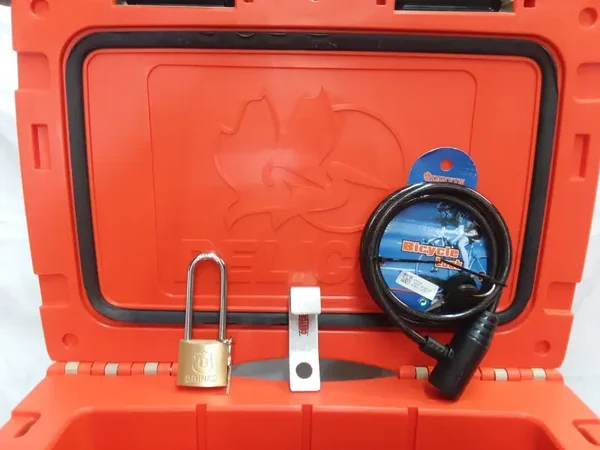 Cooler Lock Fits Pelican Elite Bracket Aluminum Security 3ft Cable & Padlock