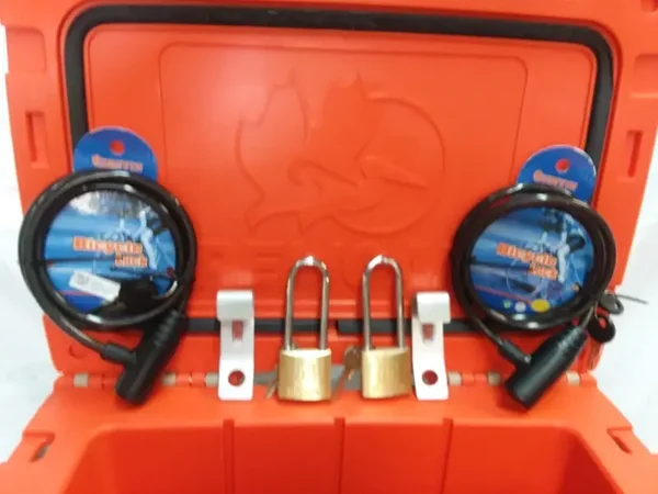 Cooler Locks Fits Pelican Elite Aluminum Bundle (2) 3ft Cables & Padlocks