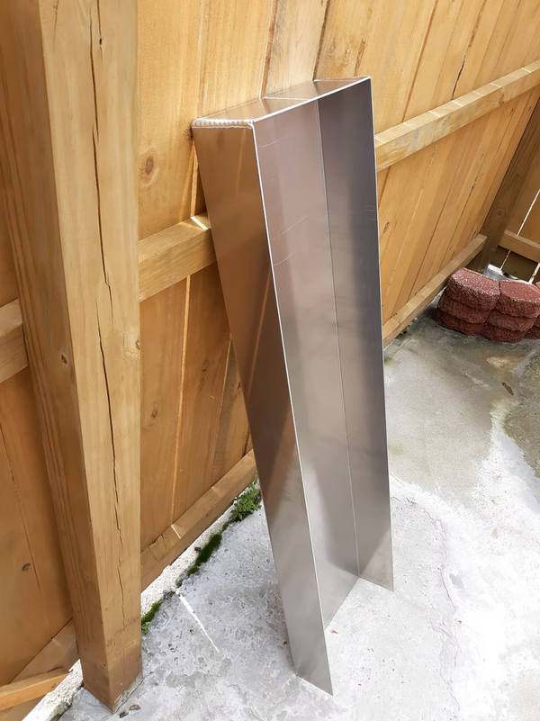 Aluminum Gold Prospecting Sluice Box Blank With Capped End