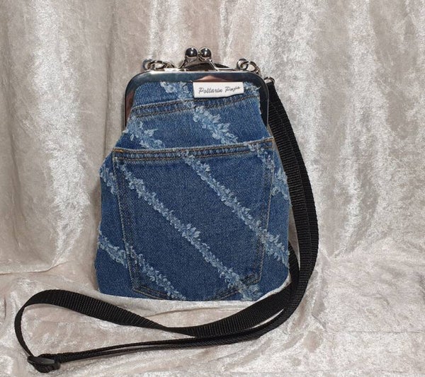 Kukkarolaukku 12 farkkuraita