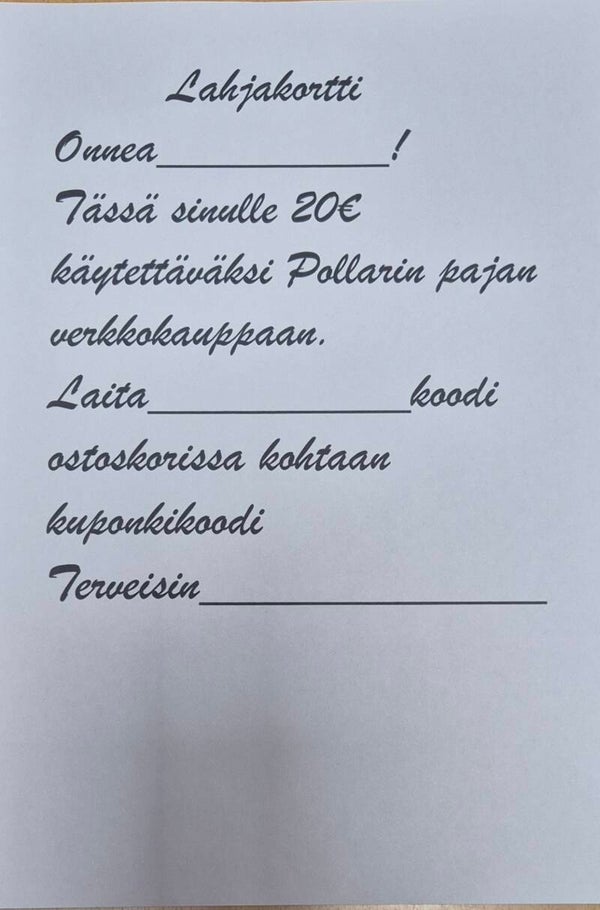 Lahjakortti 20
