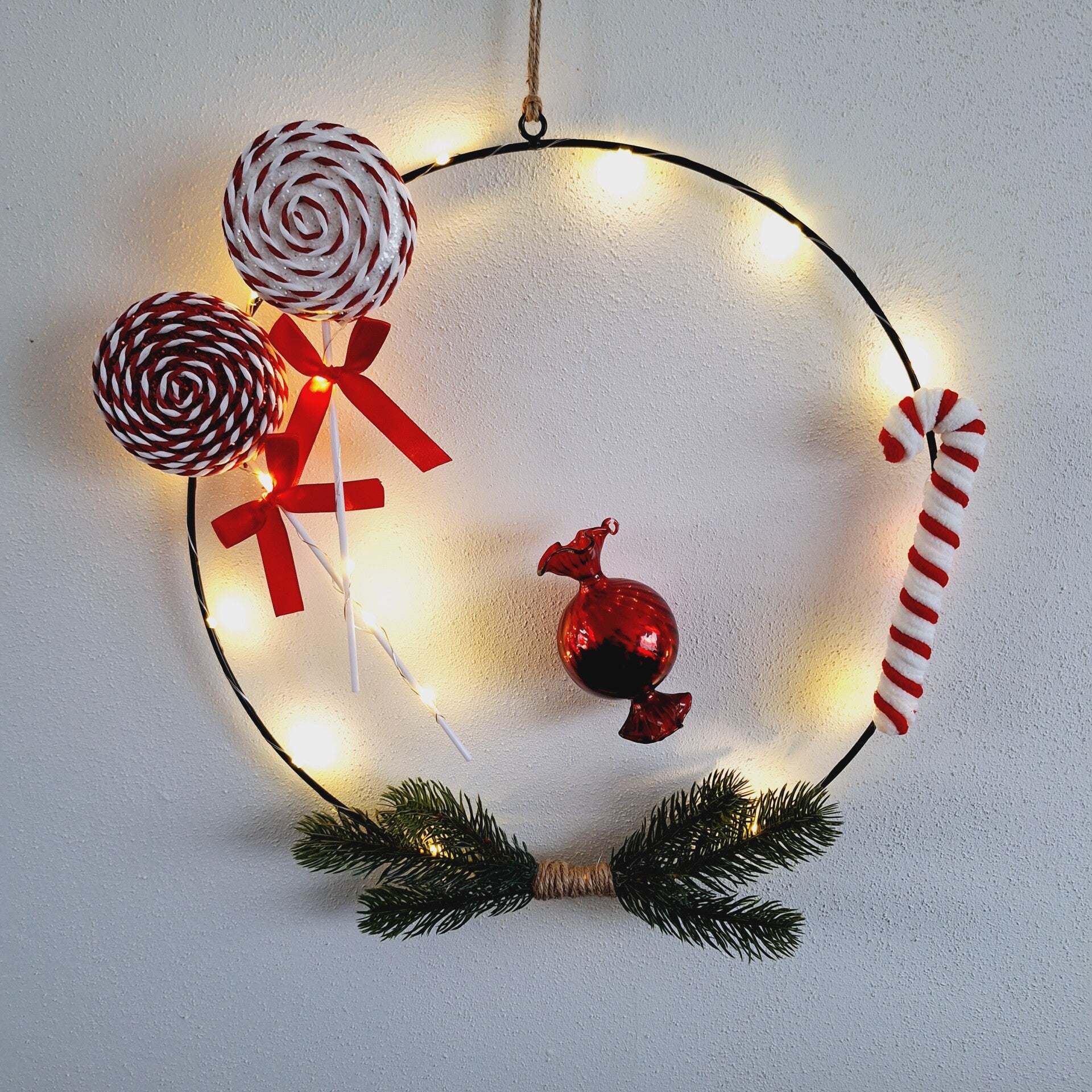 Rode snoepring - 40 cm