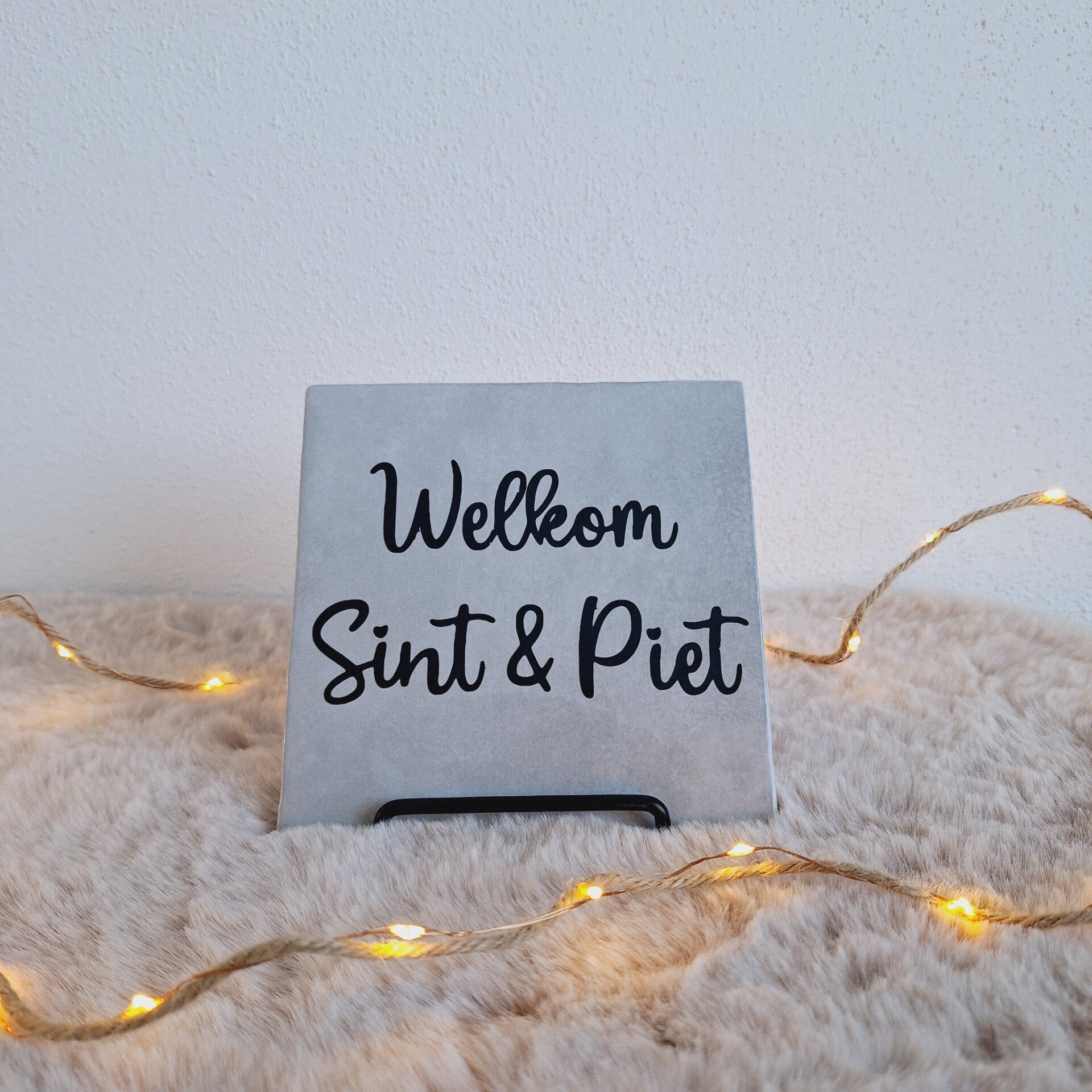 Tegeltje - Welkom sint en piet