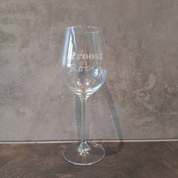 Gegraveerd wijnglas