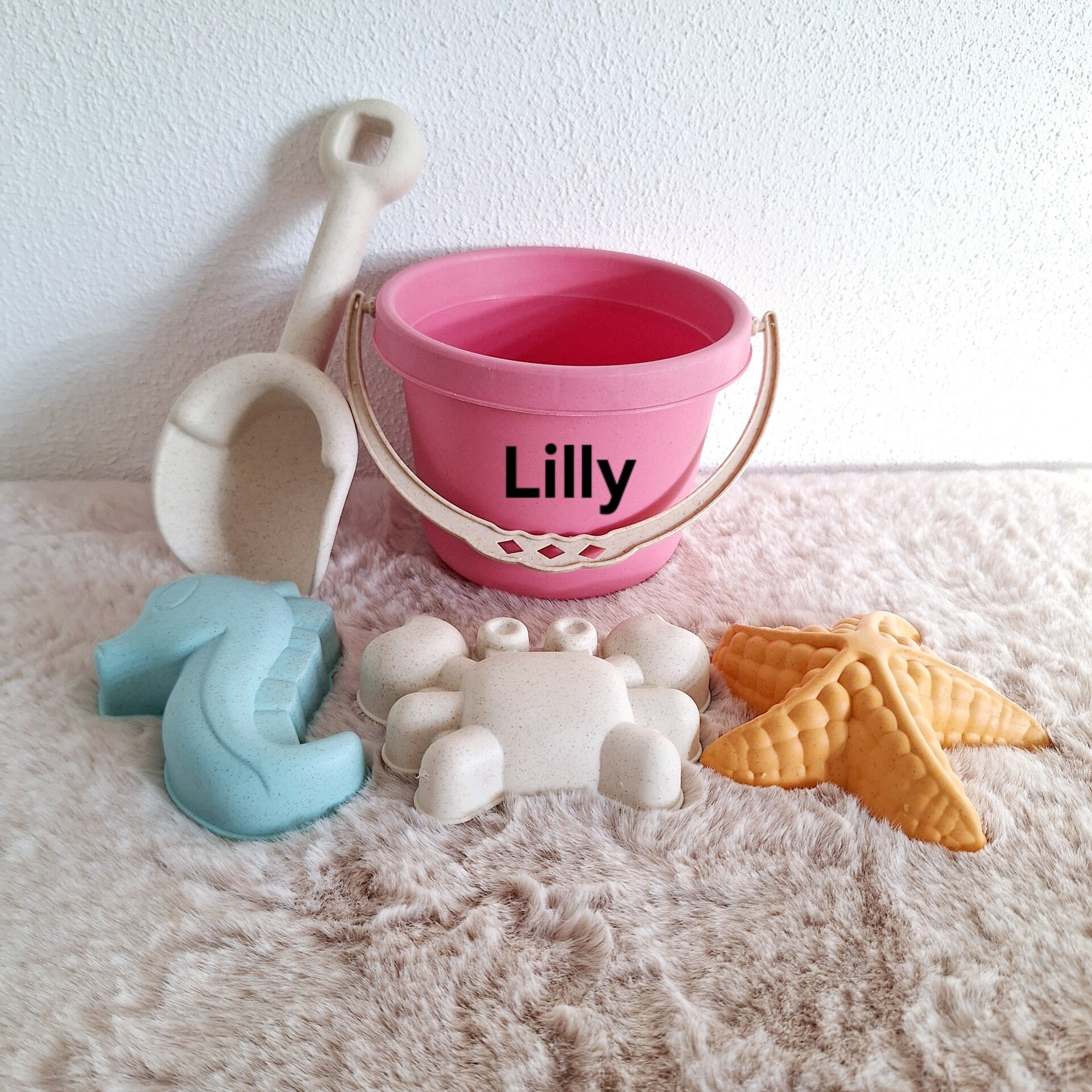 Strandsetje met naam - Roze