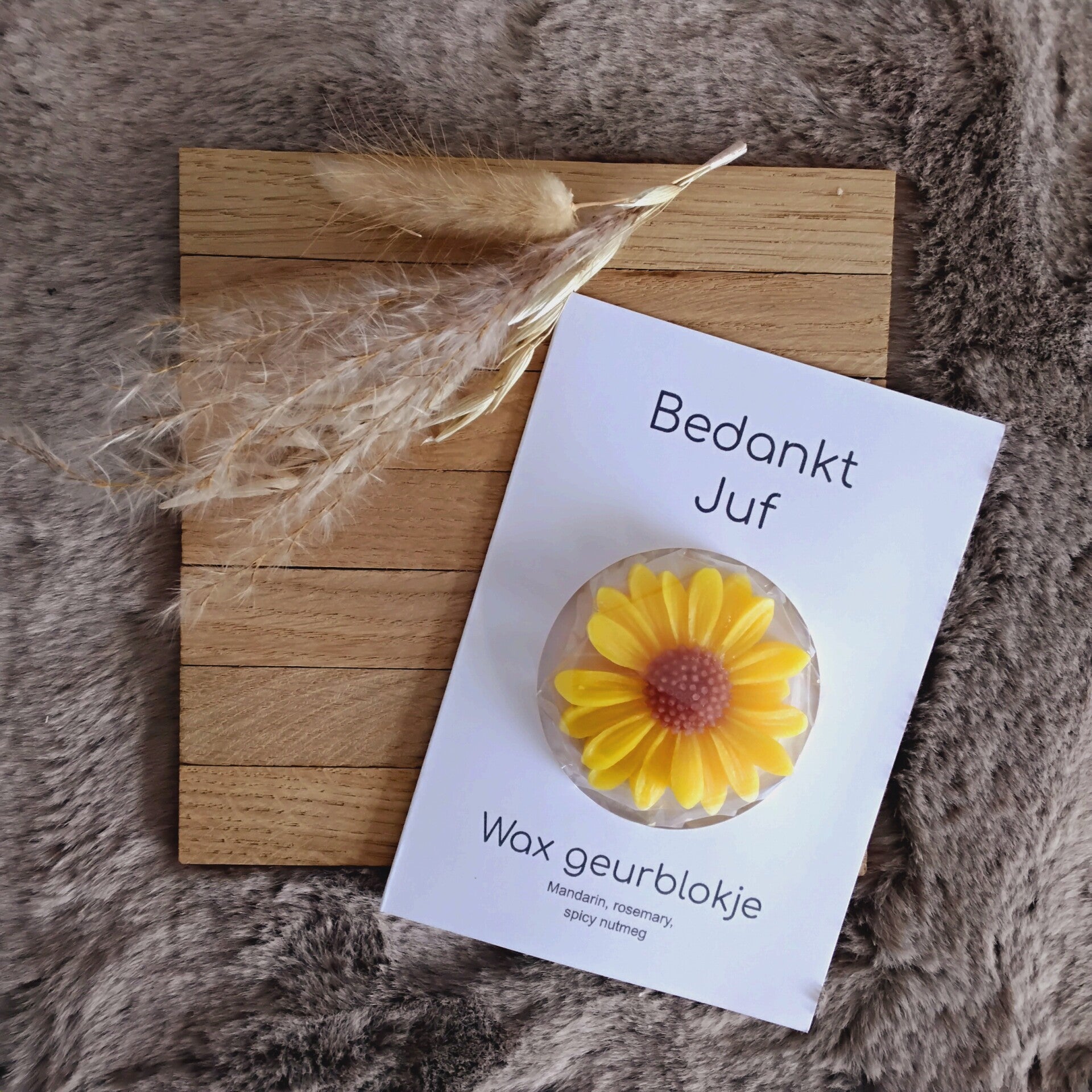 Wax geurblokje - bedankt juf