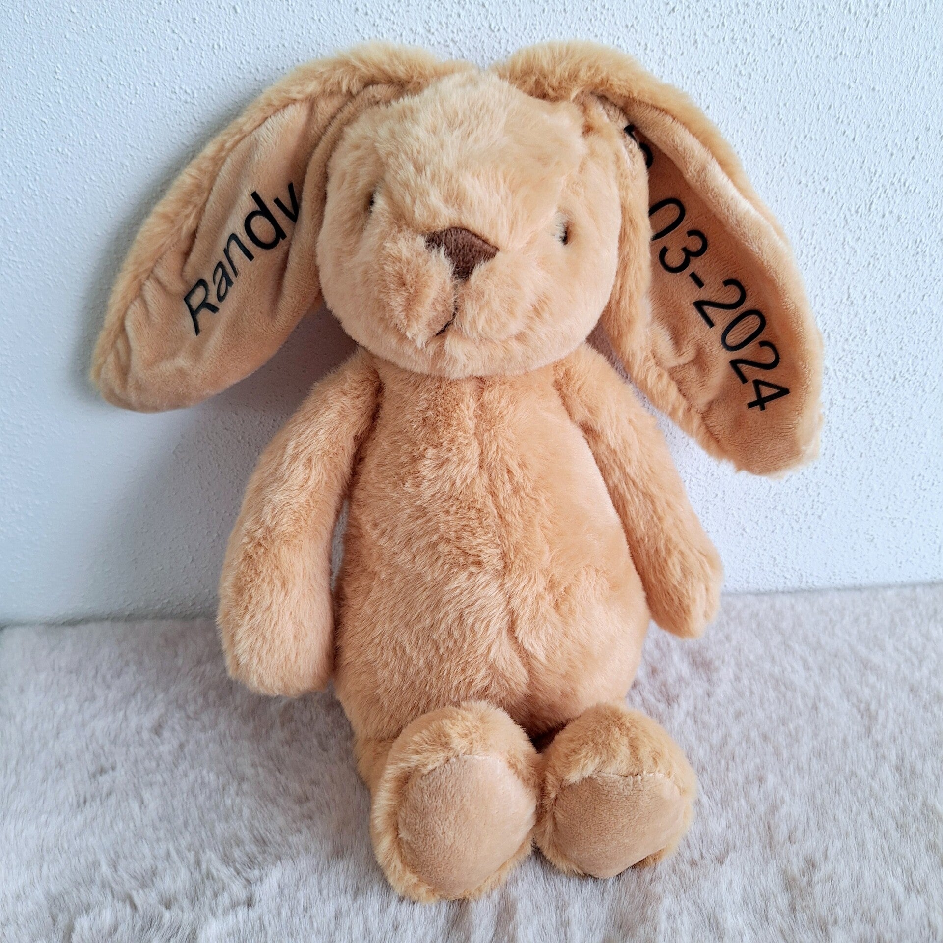 Geboorteknuffel - konijn bruin