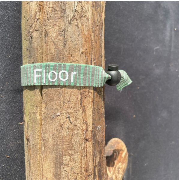 SOS bandje - Groen met grijs