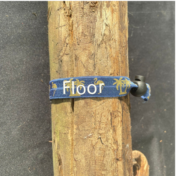 SOS bandje - Donkerblauw met goud